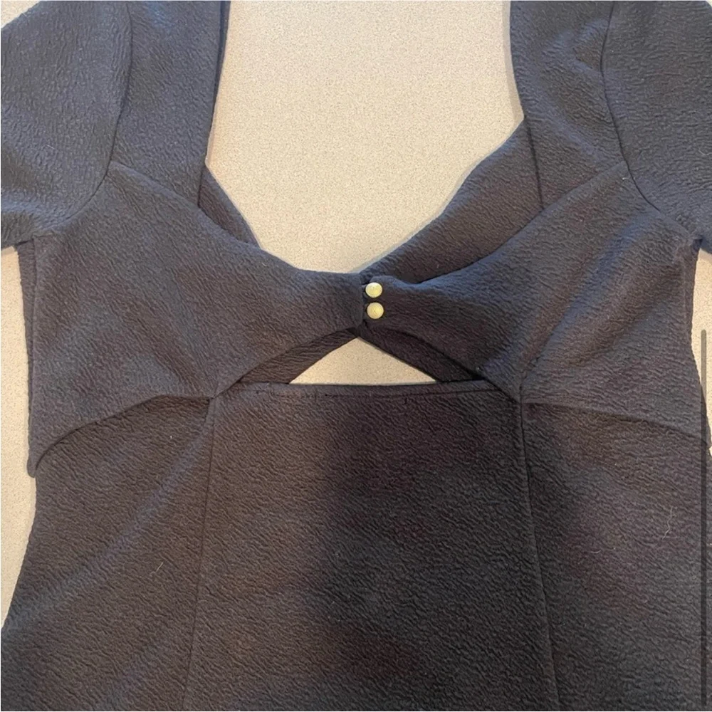 Maeve by Anthropologie Black A-Line Mini Dress Size M - Picture 7 of 8